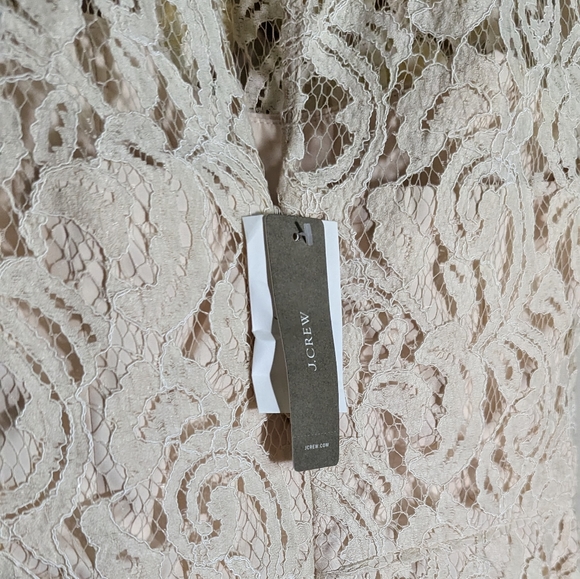 J.Crew Cocktail Dress in Cream lace over sleeveless bodice - Picture 3 of 9